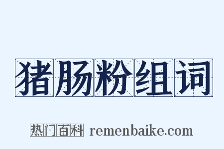 猪肠粉组词是什么意思的图片